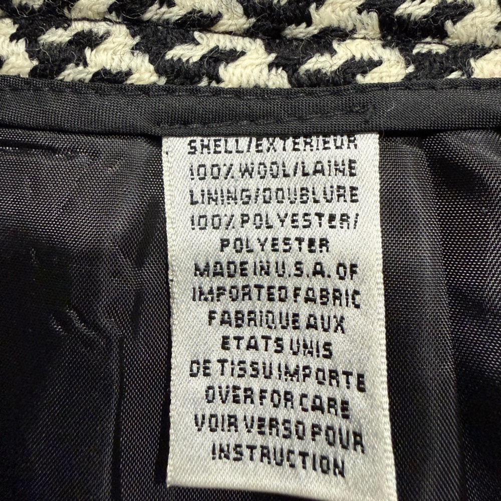 Talbots Vintage Houndstooth 100% Wool Skirt - Picture 11 of 11